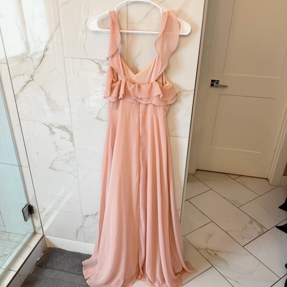 Lulu’s Adoring Glances Blush Ruffled Maxi Dress - Picture 6 of 7